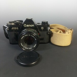 248同梱NG Canon AE-1 一眼レフ フィルムカメラ FD 50mm 1:1.8 レンズ キャップ ストラップ レトロ カメラ ボディ シャッターOK 現状