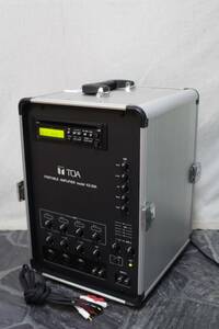 55 TOA◆KZ-30A◆PORTABLE AMPLIFIERポータブル移動用PAアンプ/CDプレーヤー◆ブラック×シルバー系◆電源コード付◆動作OK