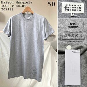 新品 2021SS メゾン マルジェラ 1CON ロゴ Tシャツ 50 定2.75万 霜降りグレー メンズ Maison Margiela メゾンマルジェラ L 送料無料