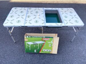 【H549】【中古品】Coleman コールマン 四折BBQテーブル 170-5888 キャンプ アウトドア