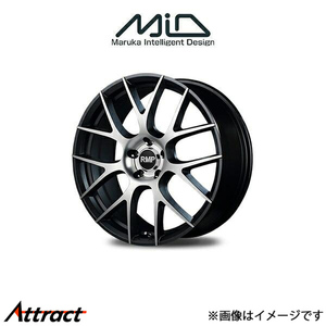 MID RMP 027F アルミホイール 4本 MPV LY3P(18×7J 5-114.3 INSET48 セミグロスガンメタ/ポリッシュ)