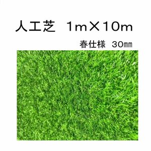 人工芝 30mm 1×10 幅1m × 長さ10m ロール タイプ ガーデニング 庭 DIY ベランダ 芝丈 30mm 新品 雑草防止 野外 芝生 送込