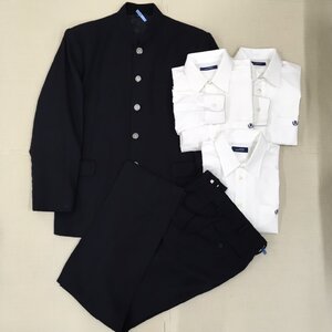 AT254-3(中古)栃木県 烏山高校(旧制服) 男子学生服 上下5点セット /Cランク/170A/W70/学ラン/シャツ/ズボン/VARSITYMATE/制服/冬服/冬用