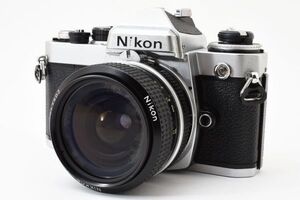 【良品】Nikon ニコン FE シルバー レンズセット Nikkor 28mm 3.5 完動品 ♯D1