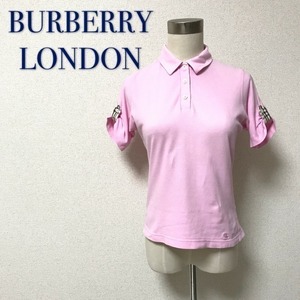 ★バーバリー ロンドン Burberry LONDON★レディース★半袖 ポロシャツ トップス★ピンク ノバチェック★size M★　SSS