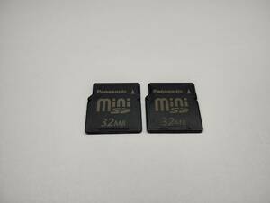 2枚セット　32MB　メガバイト　Panasonic　miniSDカード　メモリーカード　ミニSDカード