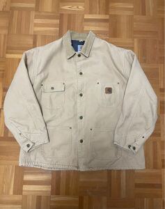 carhartt カバーオール XL ベージュ CO2WET アメリカ製 カーハート チョアコート 90s ダック USA製 ビンテージ