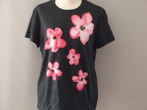 トリコ コムデギャルソン★半袖Ｔシャツ★カットソー★未使用★花柄★フラワープリント★ブラック★Ｌサイズ★tricot COMME des GARCONS