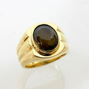 ◎中古美品◎１８金　ゴールデンスターサファイア　5.043ct　リング　12号