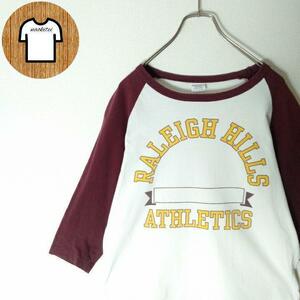 【Champion ラグランTシャツ S アスレティックス A275