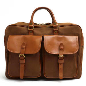 LUGGAGE LABEL ラゲッジレーベル 吉田カバン ビジネスバッグ 958-02007 FISHER BRIEF CASE フィッシャー 牛革 先染め コットンキャンパス