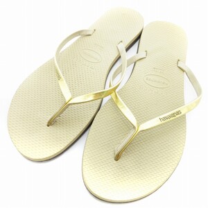 ハワイアナス Havaianas C/O スリム Slim Sand ビーチサンダル ビーサン 39-40 25cm 26cm ベージュ ゴールドカラー /BL 0926 ■SH メンズ