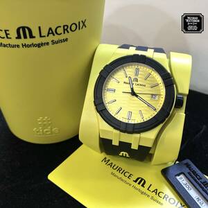 MAURICE LACROIX モーリス・ラクロア アイコン #タイド イエロー AI2008-60060-300-0 現定価：¥108,900 付属品完備 印なし