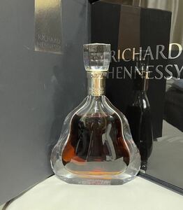 訳あり！Richard Hennessy リシャール ヘネシー バカラ クリスタルボトル　化粧箱・外箱付き！正規品ラベル　開封品　