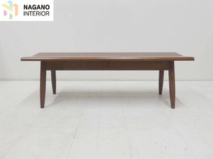 美品■NAGANO INTERIOR ナガノインテリア■REAL リアル ベンチ チェア 幅125cm