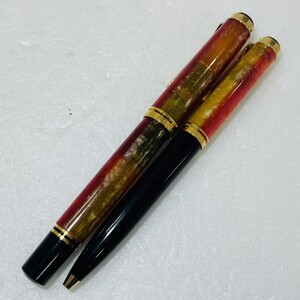 Z095-W6-1897 ★ PELIKAN ペリカン SOUVERAN スーベレーン ボールペン 万年筆 ペン先 18C 750 刻印 M 回転キャップ ツイスト