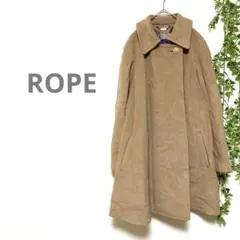 【ROPE/ロペ】ポンチョ・ケープロングコート キャメル　大きいサイズ　ゆったり