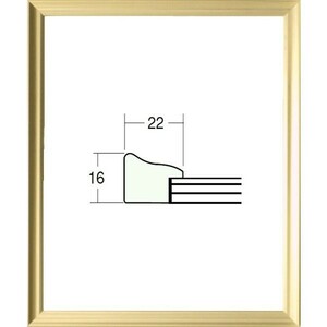 デッサン用額縁 木製フレーム 5652 八ッ切サイズ ゴールド