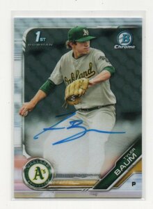 2019 Bowman Chrome [TYLER BAUM]1st Bowman 直筆サイン入りルーキーカード/Auto