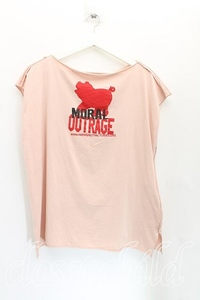 Vivienne Westwood / MORAL OUTRAGEスクエアTシャツ FREE ピンク H-23-12-17-093-ts-OD-ZH