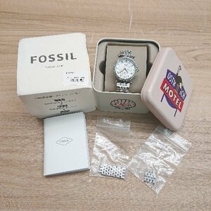 ◇ ◎ FOSSIL フォッシル ES4712 防水性 5気圧 電池種類:SR621SW 動作未確認 腕時計 シルバー レディース E