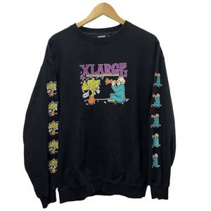 X-LARGE (エクストララージ) SNAKE CHARMER CREW NECK SWEAT クルーネック スエット M ブラック メンズ/025