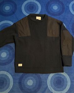 XL wtaps COMMANDER SWEATER ネイビー　222MADT-KNM03