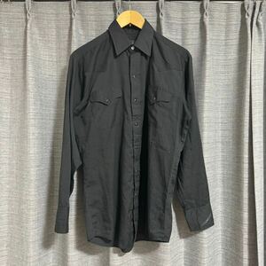 希少 70s Panhandle Slim USA製 ウエスタンシャツ ブラック ヴィンテージ 長袖シャツ 黒 usa vintage 長袖 シャツ アメカジ 古着 S相当