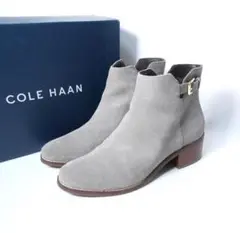 美品 COLE HAAN スエード ジップ ラウンドトゥ ショートブーツ