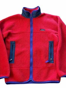 ★★★美品1993年 us製 patagonia パタゴニア 初期レトロX 雪無しタグ PEF ジャケット 23050 F3 サイズS フレンチレッド★★★