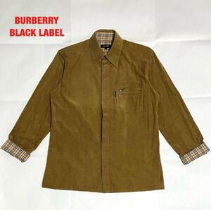 【人気】BURBERRY BLACK LABEL　バーバリー　コーデュロイシャツ　ノバチェック柄　メンズ　レディース　ユニセックス　BMW55-307-45