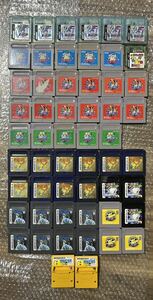 ニンテンドー　ゲームボーイ ポケットモン55本まとめ売り　動作未確認　ポケットモンスター赤、銀、金、青、緑、クリスタルバージョン