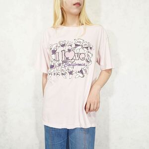 USA VINTAGE BEARS BALLERINA PRINT DESIGN T SHIRT/アメリカ古着くまのバレリーナプリントデザインTシャツ