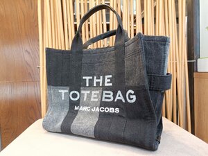 美品 Marc Jacobs／マークジェイコブス ザ デニム パッチワーク トートバッグ ミディアム モノトーン ショルダー