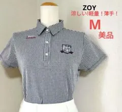 美品　ZOY　ゾーイ　軽量!涼しい!ストライプ ゴルフ ウェア スポーツ 半袖