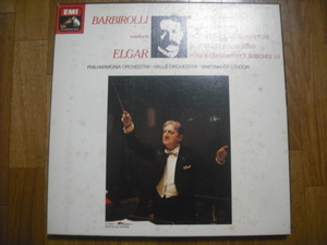 英EMISLS5030 バルビローリ指揮／BARBIROLLI conducts ELGAR 交響曲・管弦楽選集 白黒ポスト4LPbox