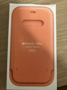 Apple 純正 iPhone 12 pro レザー スリーブ ピンク