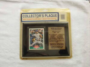 18■■　新品 ! 大リーグ（MAJOR)COLLECTORS PLAQUE(NOLAN RYAN)カード（未開封）（送料無料）■■