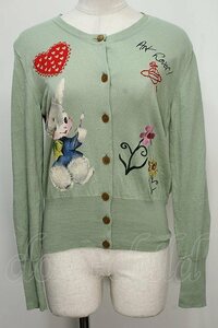 Vivienne Westwood / PAINTING BUNNYカーディガン グリーン S-24-06-26-032-to-UT-ZS