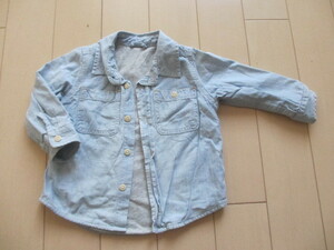 ★USED！GAP　ギャップ　裏地付き　長袖シャツ　80㎝★