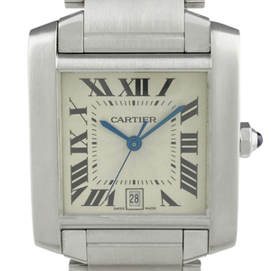 カルティエ CARTIER タンクフランセーズ LM W51002Q3 腕時計 SS 自動巻き シルバー メンズ 【中古】