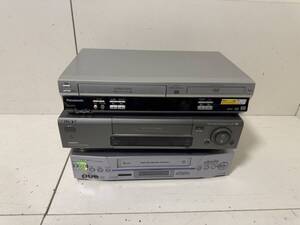 【Panasonic NV-VP33 本体 VHS DVD一体型プレーヤー / SONY VHSビデオデッキ　SLV-BX1 / 日立 VT-F110NV ビデオデッキ 3台セット】