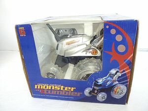 t992 デッドストック 未使用 モンスター タンブラー monster tumbler 27mHz ラジコン コントローラー付き シルバー系 子供 おもちゃ 玩具