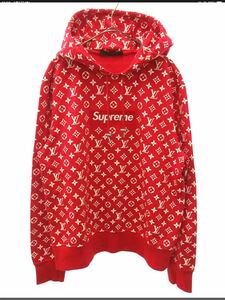 リニューアルオープン　極美品17AW LVxシュプリームBox Logo Hooded ボックスロゴプルオーバーパーカー4Ｌ