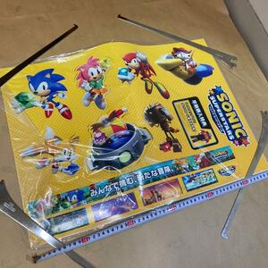 切り抜きPOP ソニック スーパースターズ 2点セット │ 販促 カットアウト 店頭POP 非売品 PS4 SONiC Superstars