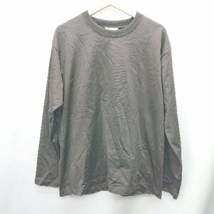 ◇ ⊇ TAKEO KIKUCHI タケオキクチ 長袖 Tシャツ サイズL ブラウン系 メンズ E