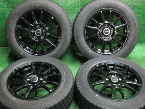 中古 ホイールタイヤ 4本 205/60R16 2018年製 8分山 エアベルグ スタッドレス タイヤ ノーストレック N3i