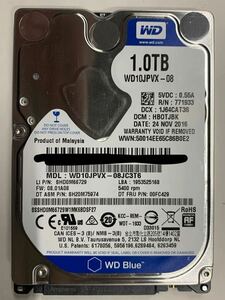 使用時間 1170時間 正常 WDC WD10JPVX-08JC3T6 1000GB 1TB n20240529-3