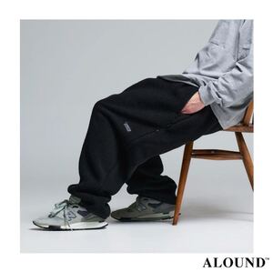 ALOUND フリース　パンツ　ブラック　M