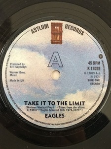  ■レアUKオリジ7■EAGLES-イーグルス/TAKE IT TO THE LIMIT b/w BEST OF MY LOVE 1976年 英ASYLUM 音圧最高 CS付 EX！